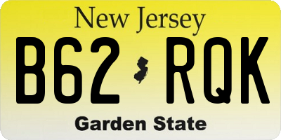 NJ license plate B62RQK