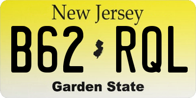 NJ license plate B62RQL