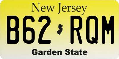 NJ license plate B62RQM