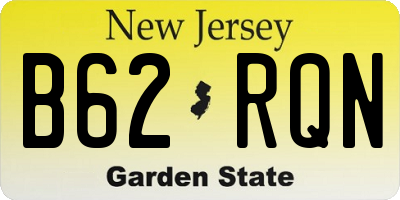 NJ license plate B62RQN