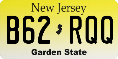 NJ license plate B62RQQ