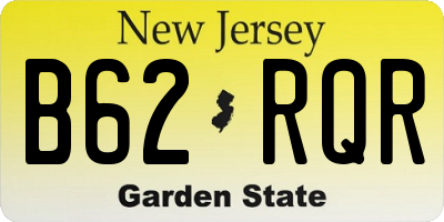 NJ license plate B62RQR