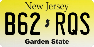 NJ license plate B62RQS