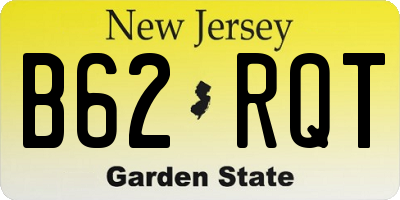 NJ license plate B62RQT