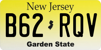 NJ license plate B62RQV