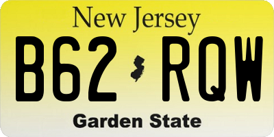 NJ license plate B62RQW