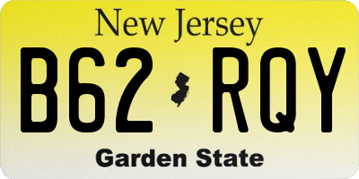 NJ license plate B62RQY