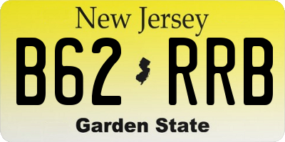 NJ license plate B62RRB
