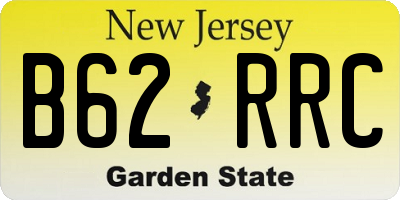 NJ license plate B62RRC