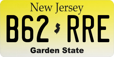 NJ license plate B62RRE