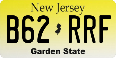 NJ license plate B62RRF