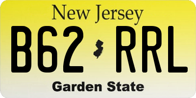 NJ license plate B62RRL