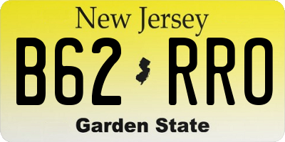 NJ license plate B62RRO