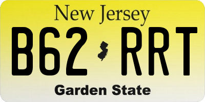 NJ license plate B62RRT
