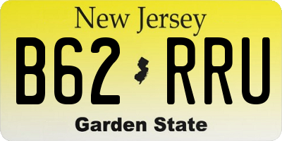 NJ license plate B62RRU