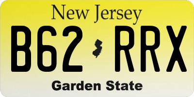 NJ license plate B62RRX