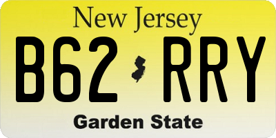 NJ license plate B62RRY