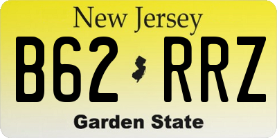 NJ license plate B62RRZ