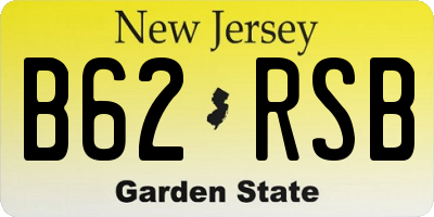 NJ license plate B62RSB