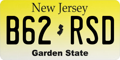 NJ license plate B62RSD