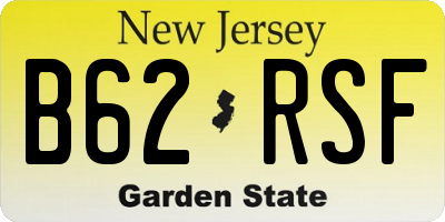 NJ license plate B62RSF