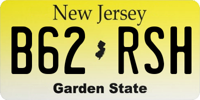 NJ license plate B62RSH
