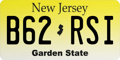 NJ license plate B62RSI