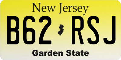 NJ license plate B62RSJ
