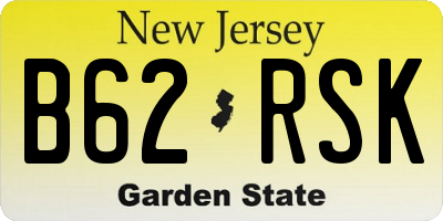 NJ license plate B62RSK