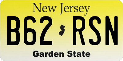 NJ license plate B62RSN