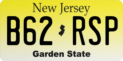 NJ license plate B62RSP