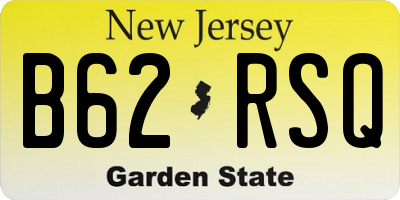 NJ license plate B62RSQ