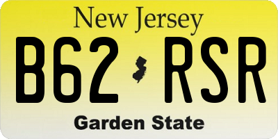 NJ license plate B62RSR