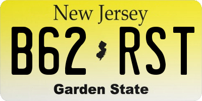 NJ license plate B62RST
