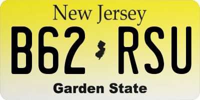 NJ license plate B62RSU