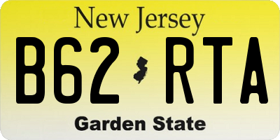 NJ license plate B62RTA