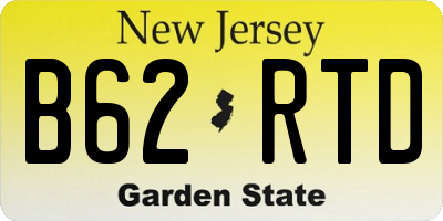 NJ license plate B62RTD