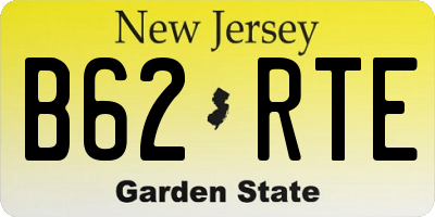 NJ license plate B62RTE