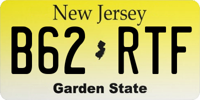 NJ license plate B62RTF