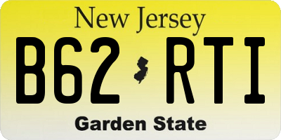NJ license plate B62RTI
