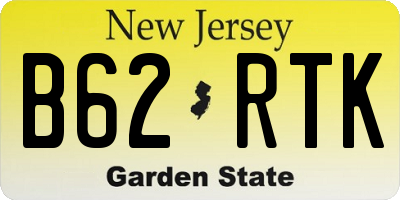 NJ license plate B62RTK