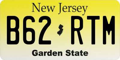 NJ license plate B62RTM