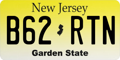 NJ license plate B62RTN