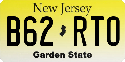 NJ license plate B62RTO