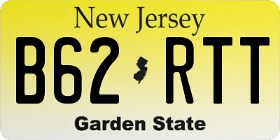 NJ license plate B62RTT