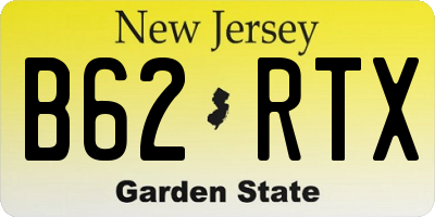 NJ license plate B62RTX