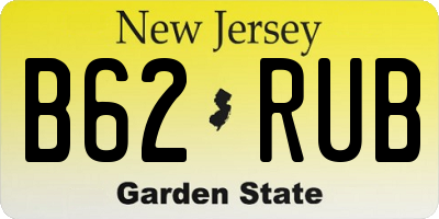 NJ license plate B62RUB