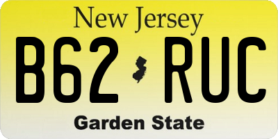 NJ license plate B62RUC