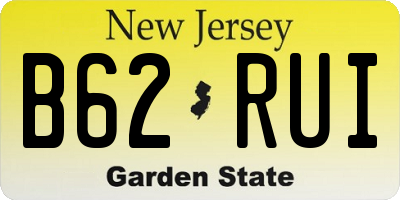 NJ license plate B62RUI