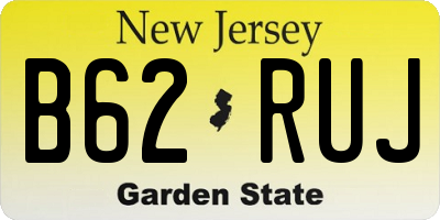 NJ license plate B62RUJ